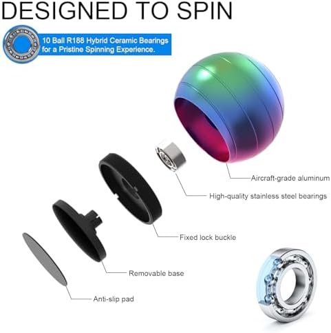 Kinetic Spinning Desk Toys, Fidgets for Anxiety and Stress for Adult Teen Cool-Stuff, Party Gifts for Christmas & Halloween (Circular/Cylindrical/Conical)