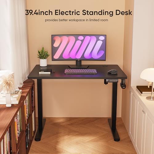 Monomi 39.4" Electric Standing Desk, Height Adjustable sit Stand up,Black