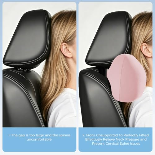 BABUR Car Headrest Pillow, Car Neck Pillow for Pain Relief While Driving