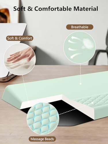 2-in-1 Ergonomic Keyboard Stand with Wrist Rest, Light Green