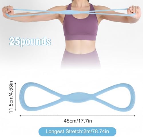 Arm Resistance Bands 8 Shaped Resistance Bands with Handles for Shoulder Back Arm Workout for Yoga Fitness Equipment