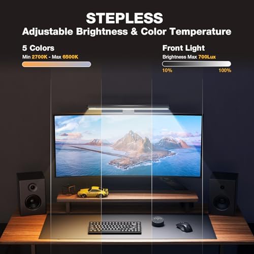 Douxlife Monitor Light Bar, Eye-Care Computer Monitor Lamp