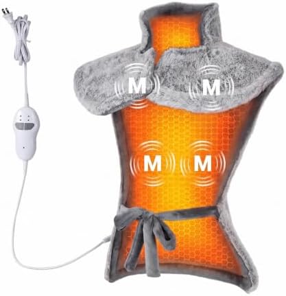Massaging Heating Pad for Neck and Shoulders and Back, Gifts for Mom Dad