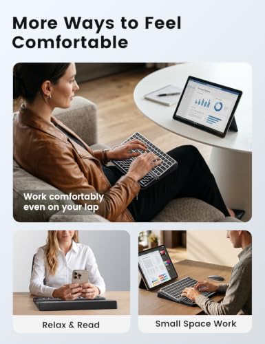 Vaydeer Medium Keyboard Wrist Rest for Computer, Soft Memory Foam Keyboard Stand with Wrist Support for 60% 65% Keyboard, Non-Slip Laptop Wrist Rest for Gaming Office