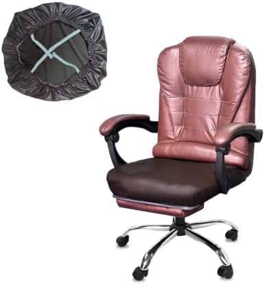 NeColorLife Large Waterproof PU Leather Office Chair Seat Cover