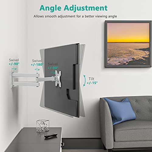 WALI Wall Mount Full Motion for Show 15 21, Reinforced Tube for Stability