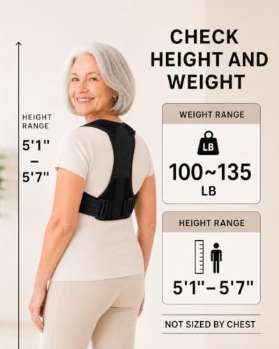 Upper Back Posture Corrector for Senior Women, Shoulder Support