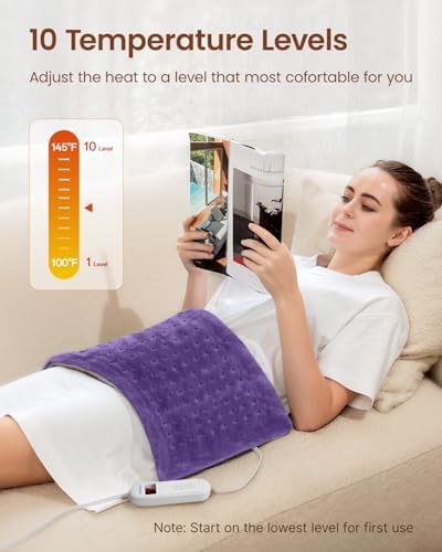 RENPHO Back Heating Pad with 10 Heat Levels, Christmas Gift for Women Men