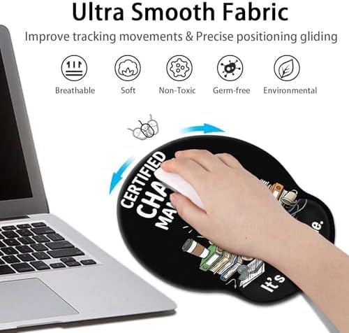 Britimes Ergonomic Mouse Pad with Wrist Support, Funny Cat Black
