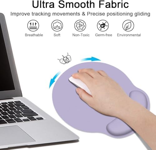Britimes Ergonomic Mouse Pad Set with Wrist Rest, Purple