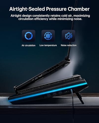 llano V12 Ultra Laptop Cooling Pad with Smart Software Control Laptop Fan