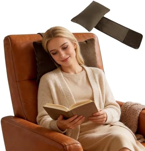 KINIVA Dual-Layer Ultra-Suede Neck Support Pillow for Recliners, Sofas & Office Chairs - Breathable Mesh, Removable Cover, Orthopedic Cervical Support for Pain Relief (Chocolate)