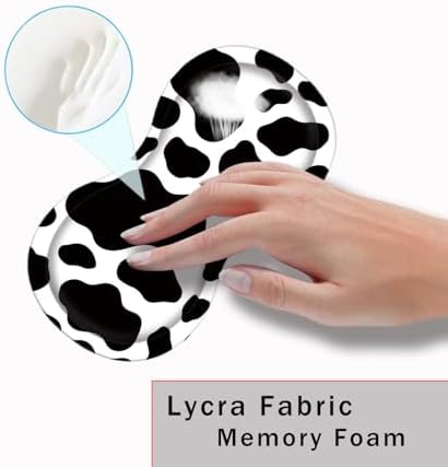 Mouse Pad with Wrist Support + Desk Mat + Coaster 3 in 1 Set, XL Large Gaming Mousepad Ergonomic Mouse Pads for Desk Computer Laptop Office,Cow Print