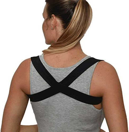 Posture Corrector Wear 15 Minutes A Day Follow 4 Easy Stretches For Improved Lasting Results (Black Large)