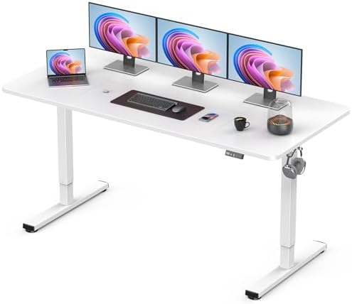 63" Large Electric Standing Desk Adjustable Height for Home Office