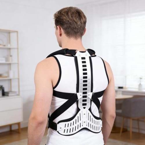 Back Support Posture Corrector for Kyphosis, Hunched Back, Adult Size, Back Brace with Spine Support, Adjustable Straps, Breathable Fabric, Helps Reduce Slouching