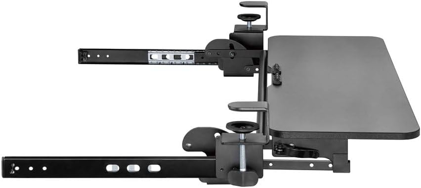 Height Adjustable Clamp-On Keyboard Tray