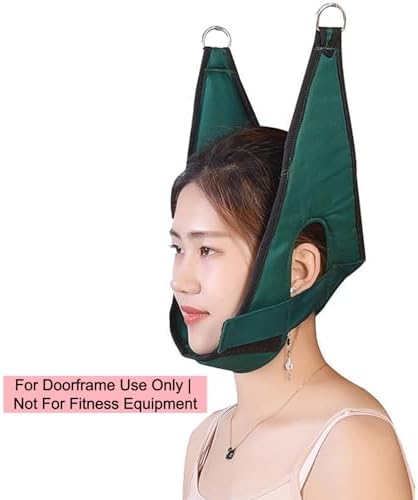 Cervical Traction Device, Neck Cervical Traction Device for Neck Pain Relief, Neck Stretcher Traction Harness with Hook for Home Physical Therapy Over The Door