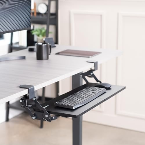 VIVO Black Under Desk 27 x 11 in Adjustable Keyboard Tray, MOUNT-KB08V