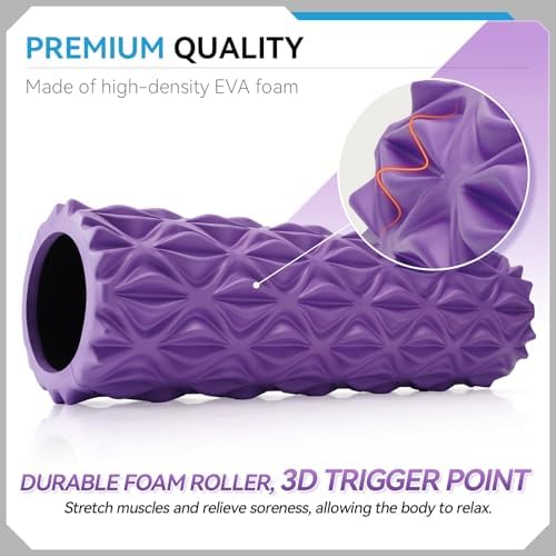 Foam Roller, 15 inch High Density Massage Roller for Exercise