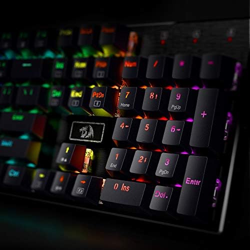 Redragon K556 Wired RGB Mechanical Gaming Keyboard, 104-Key Aluminum Board