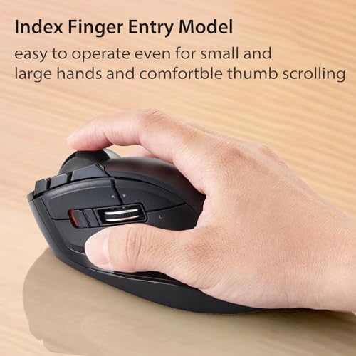 ELECOM Deft Trackball Mouse Wireless, Ergonomic M-DT2DRBK