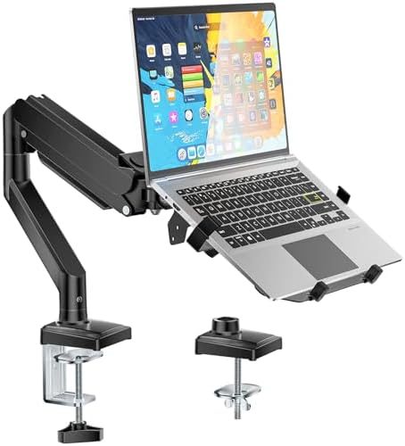 WALI Laptop Desk Mount for 17" Notebook and 34" Screens, Holds 22-26.4 lbs