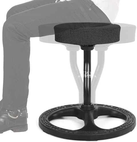 ADHD Chair for Kids, Yoga Chairs for Adults, Wobble Stool Active Flexible Seating Desk Chair with Non-Slip Base and Washable Seat Cover for Stability, Balance, Yoga, Office, School, Classroom