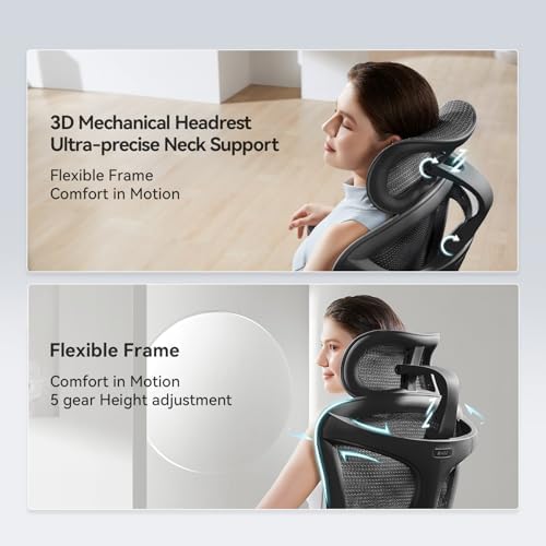 SIHOO Doro C300 Pro Ergonomic Office Chair with Footrest, Soft 6D Armrests