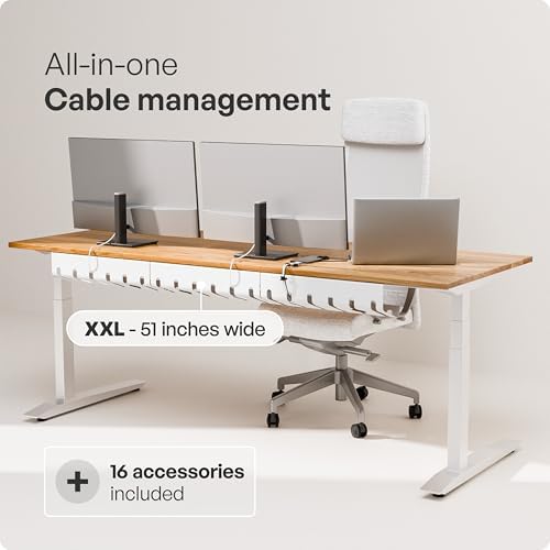 PAMO Cable Management Under Desk, Set of 3 - White