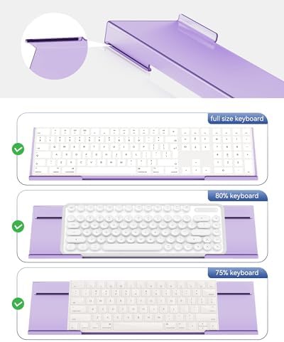 Acrylic Computer Keyboard Wrist Rest Stand for Desktop, Keyboard Riser