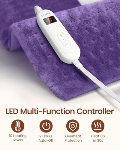 RENPHO Back Heating Pad with 10 Heat Levels, Christmas Gift for Women Men