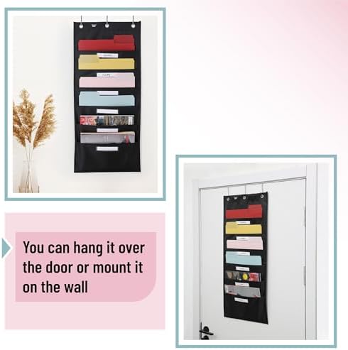 Mr. Pen- Hanging Wall File Organizer with 6 Name Tag, 6 Pocket