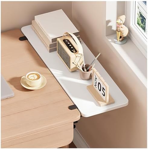 Foldable Wall Mounted Desk Tray Floating Keyboard Tray Space Saving Armrest Shelf Compact Wall Table White (70 * 20cm) Versatile Folding Table for Home Office