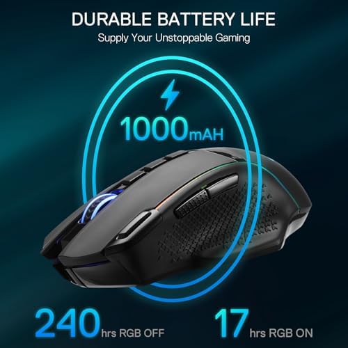 Redragon M991 3-Mode Wireless RGB Gaming Mouse 26000 DPI Remapping Keys