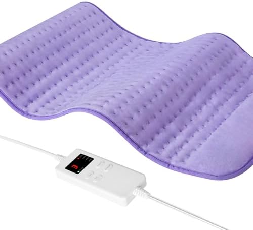 Heating Pad for Back Pain Cramps Relief, 17"x33" Extra Large Heating Pad Portable Heating Pads Birthday Christma s Gifts for Women, 6 Heat Levels, 4 Time Setting