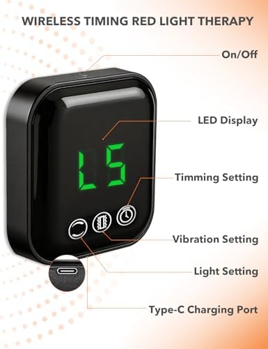Red Light Therapy Knee Massager with Heat: Blue Cordless Vibration Massage Knee Wrap 6000mAh Rechargeable Near Infrared Light Device 660nm & 850nm for Knee Shoulder Elbow, Gifts for Men Father's Day
