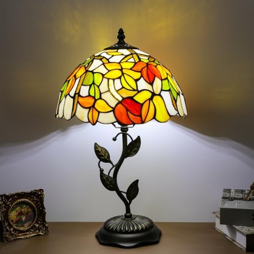Tiffany Table Lamp Flower Style Stained Glass Lamp