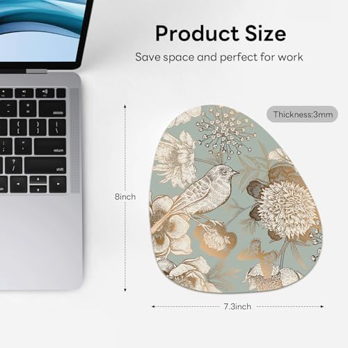 Water Drop Mouse Pad 7.3x8in Non-Slip for Laptop, Turtle