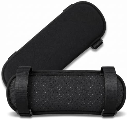 2 Pack Non-Slip Armrest Pads Ergonomic Thick Memory Foam Arm Pads for Office, Gaming Chairs (Black)