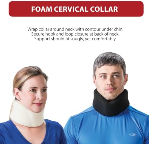Soft Foam Neck Brace for Neck Pain, Whiplash & Cervical Support, Beige, 3"