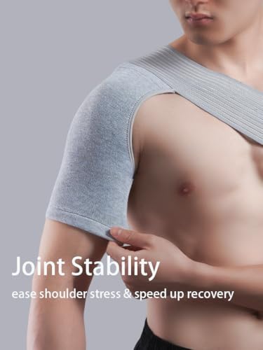 Shoulder Brace for Men & Women – Shoulder Compression Sleeve for Rotator Cuff Injuries, Frozen Shoulder & Tendonitis – Breathable Shoulder Support for Sports & Recovery – Fits Left or Right Arm (160-200 lbs)