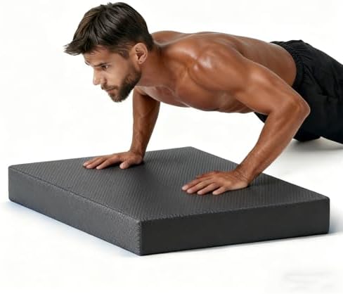 High-Density Balance Pad, Extra Large Balance Pad for Physical Therapy, TPU Foam Balance Board for Rehabilitation Stability Workout Knee and Ankle Exercise