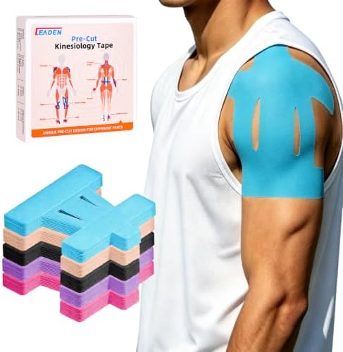 Precut Kinesiology Tape for Shoulder, 20 Pcs, Blue