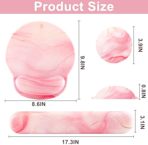 Ergonomic Mouse Pad with Wrist Rest, Mouse Pads for Desk Wrist Support