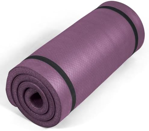 Tone Fitness 1" Extra Thick Yoga Mat, Exercise & Pilates Mat with Strap