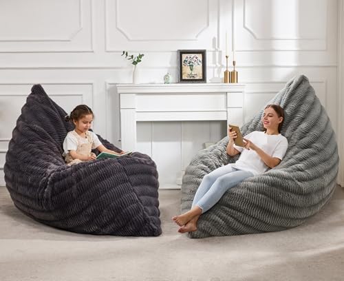Hobestluk Adult Bean Bag Chair 3 in 1 Convertible Large Bean Bag Sofa