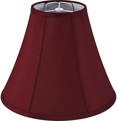 GO&SO Burgundy Bell Lamp Shade, 6" Top x 13" Bottom x 9.8" High