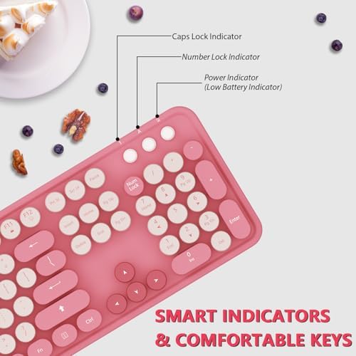 Colorful Wireless Keyboard and Mouse for PC Laptop