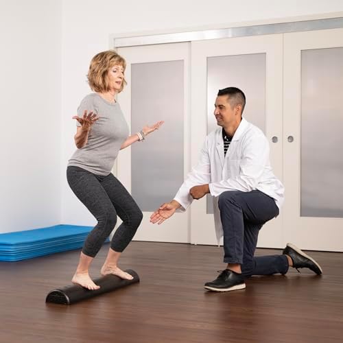 OPTP AXIS Firm Density Foam Roller – Half-Round, Black, 36" X 3"